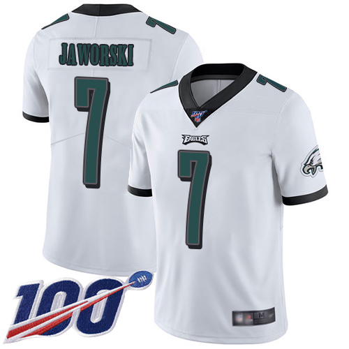 Men Philadelphia Eagles #7 Ron Jaworski White Vapor Untouchable NFL Jersey Limited Player Season->women nfl jersey->Women Jersey